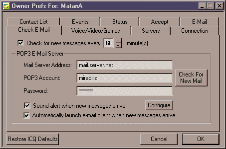  Check E-mail