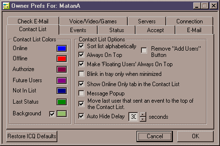  Contact List